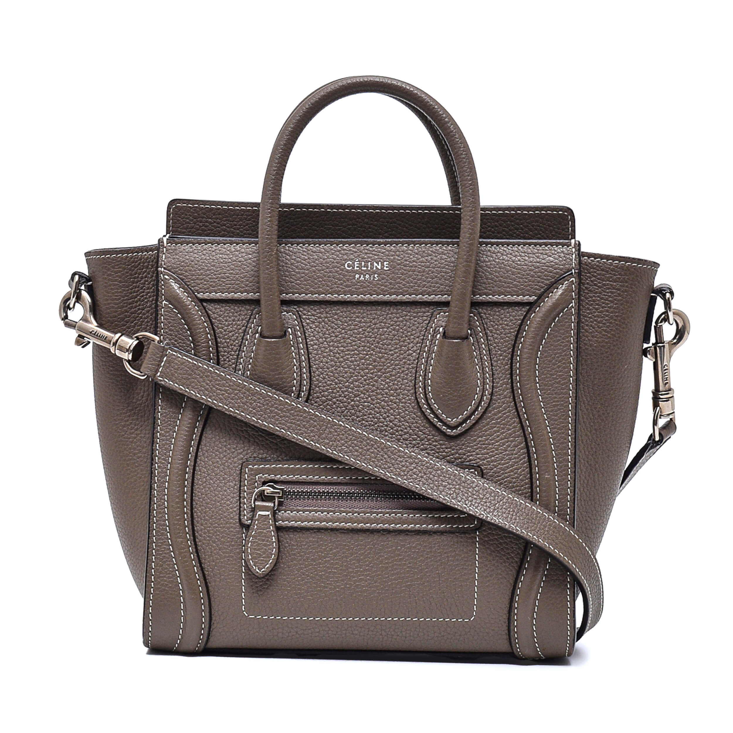 Celine - Etoupe Leather Nano Luggage Bag